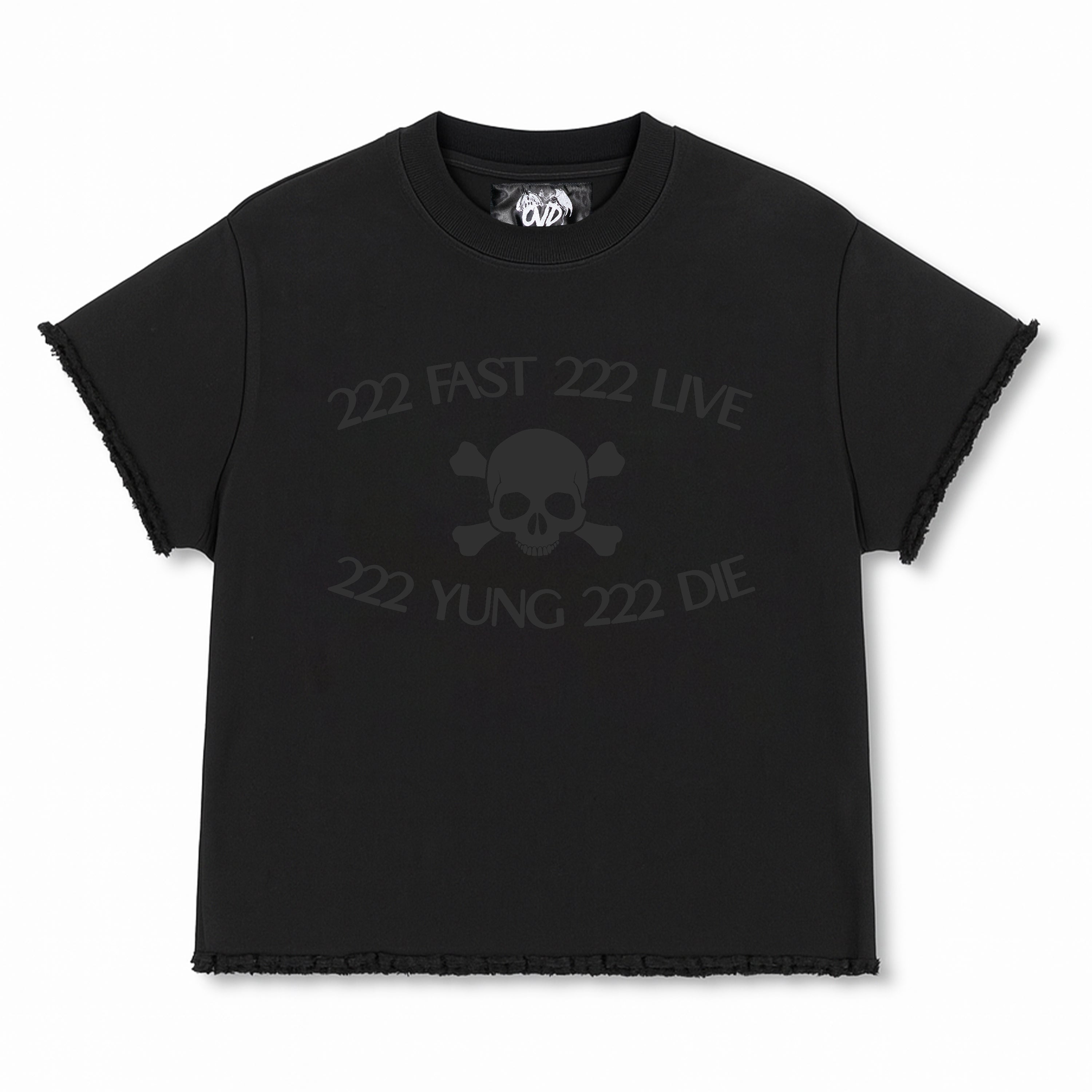 "222 FAST 222 LIVE" TEE - BLACK