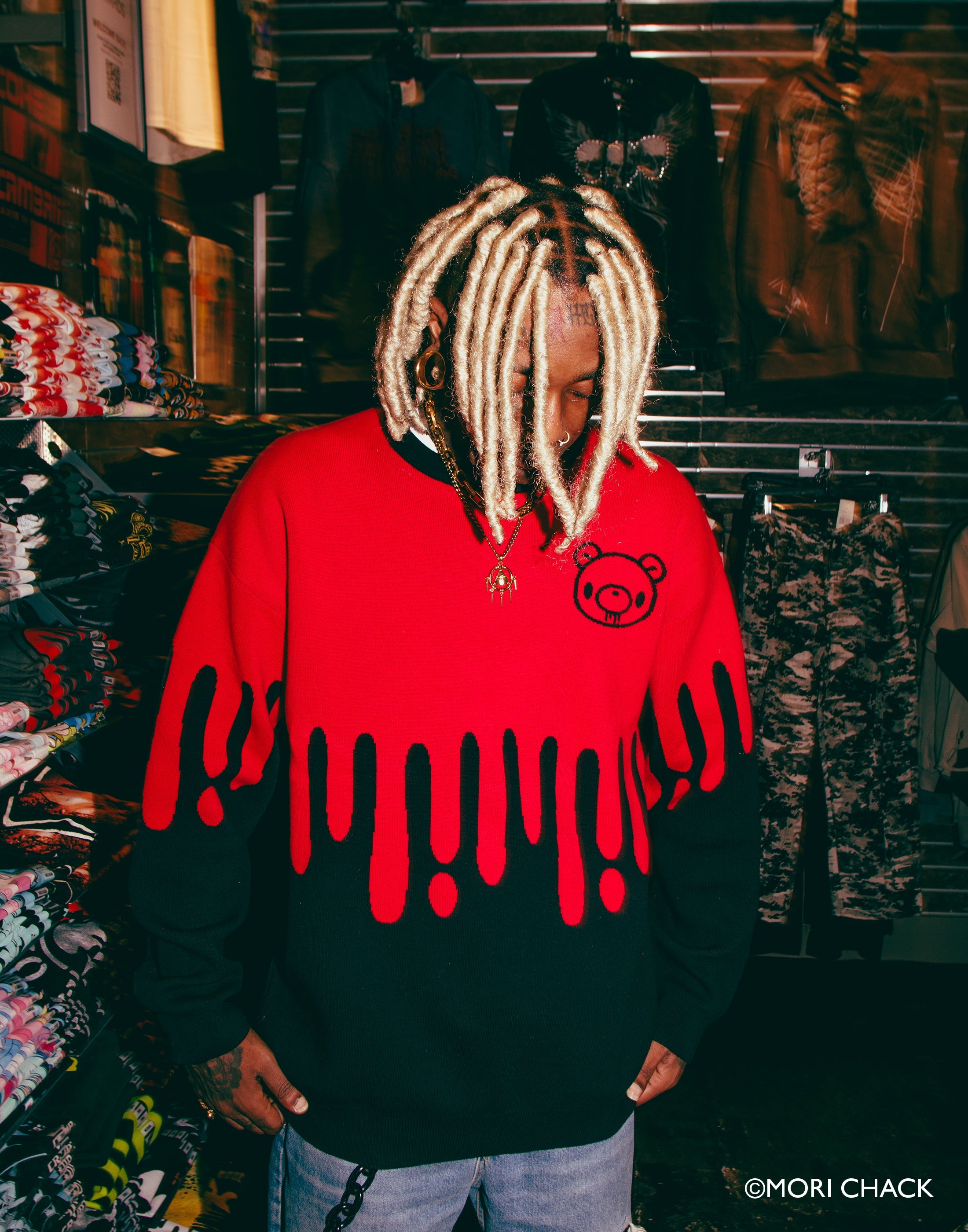 Gloomy Drip Knit Sweater