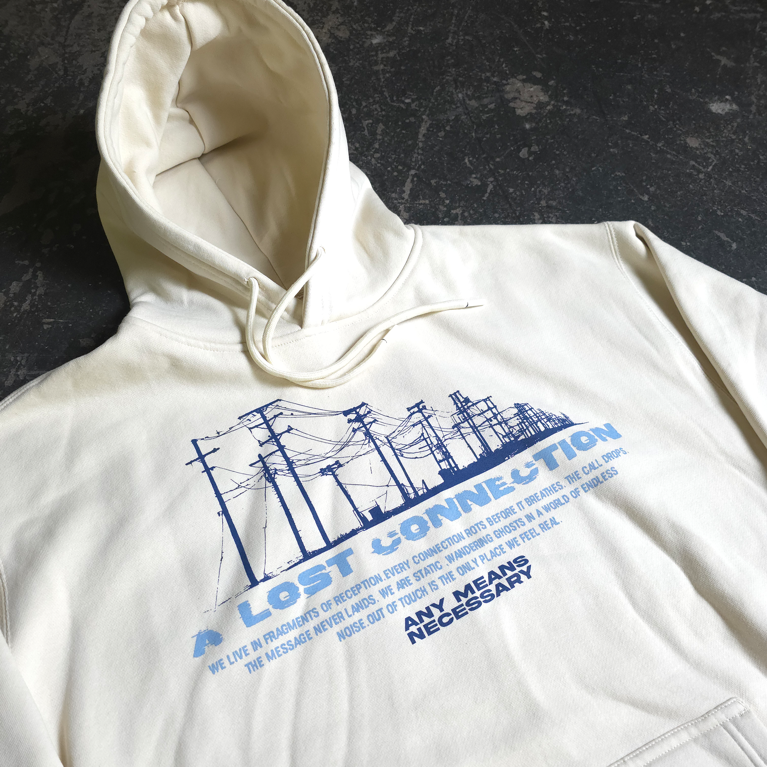 Lost Connection Pullover Hoodie Bone