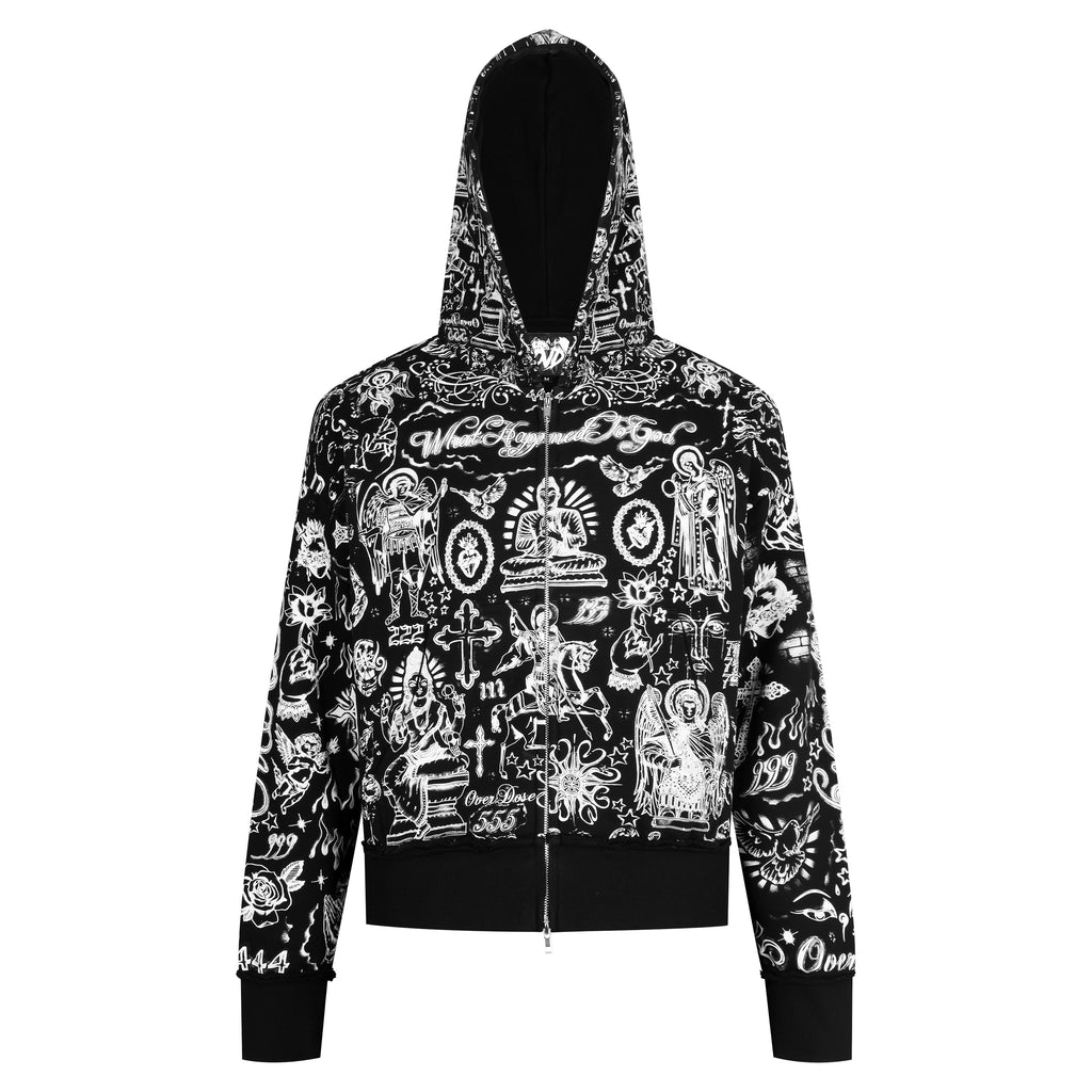 "TATTOO" ZIP UP - MIDNIGHT