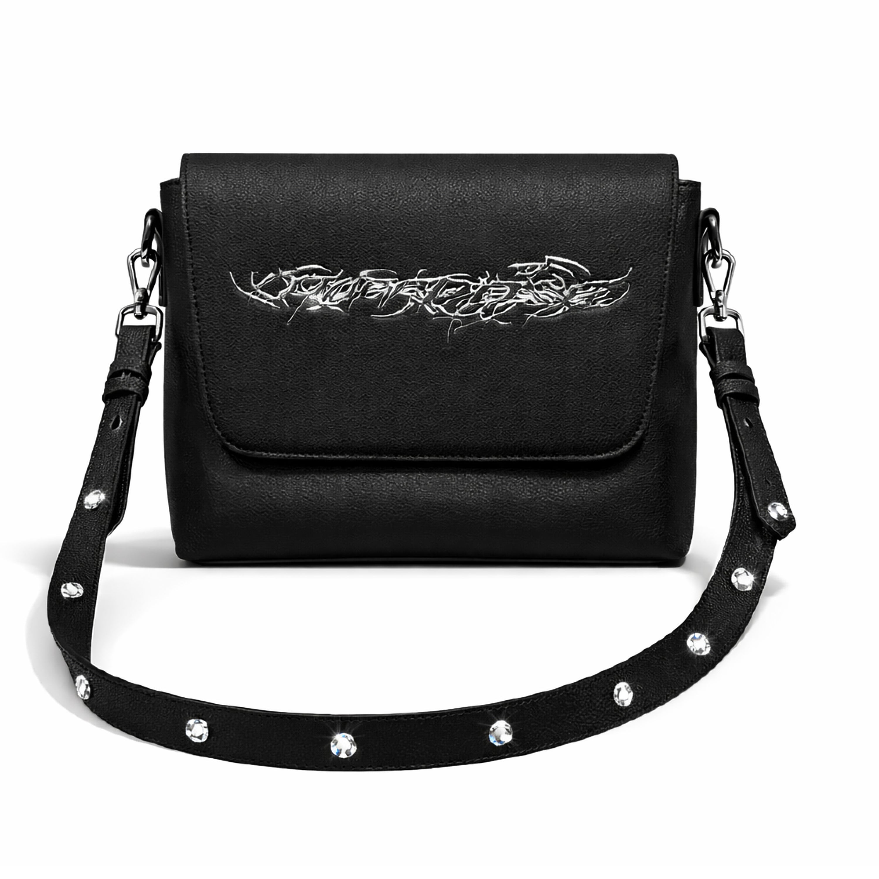 "TRIBAMETAL" LEATHER MESSENGER BAG