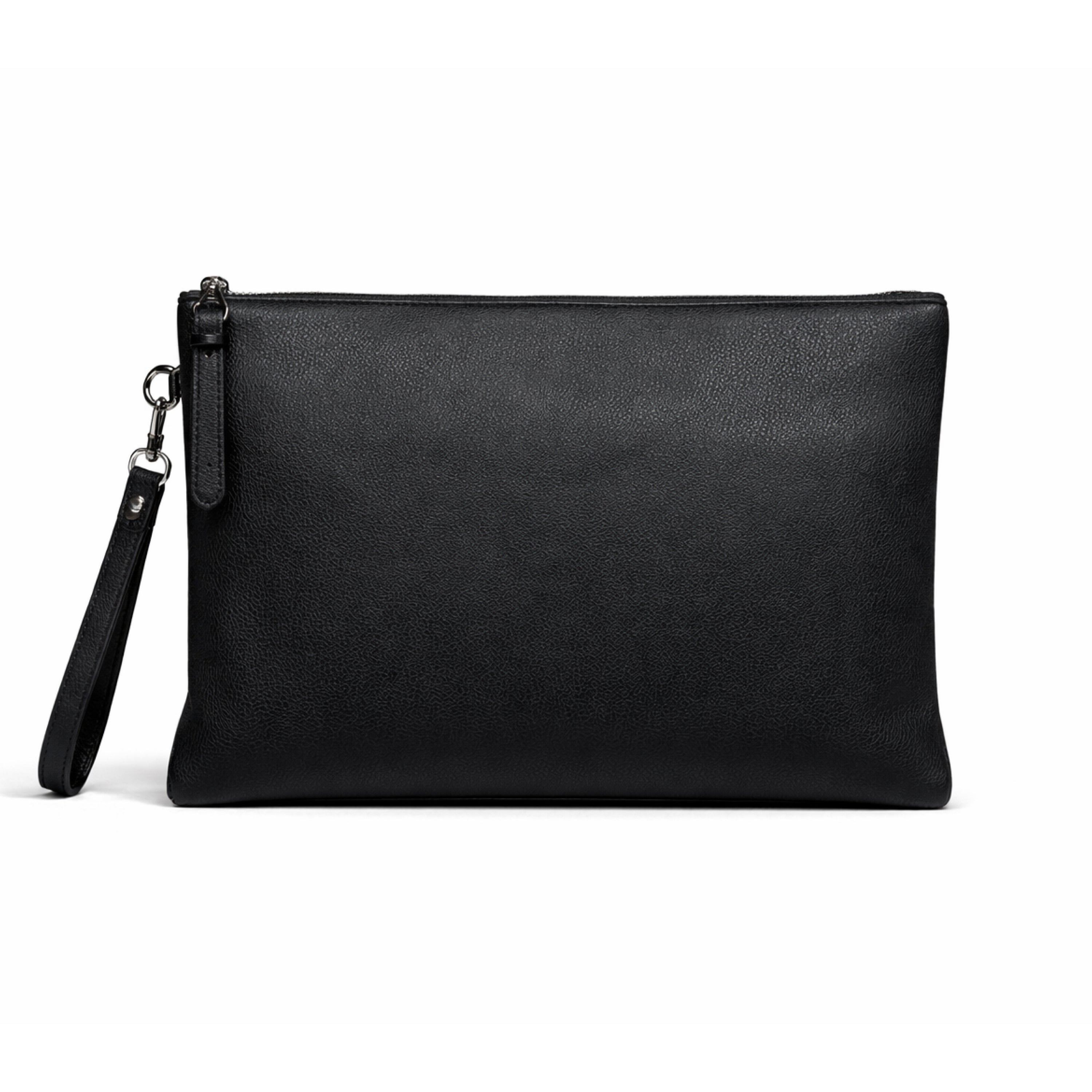 "TRIBAMETAL" LEATHER POUCH