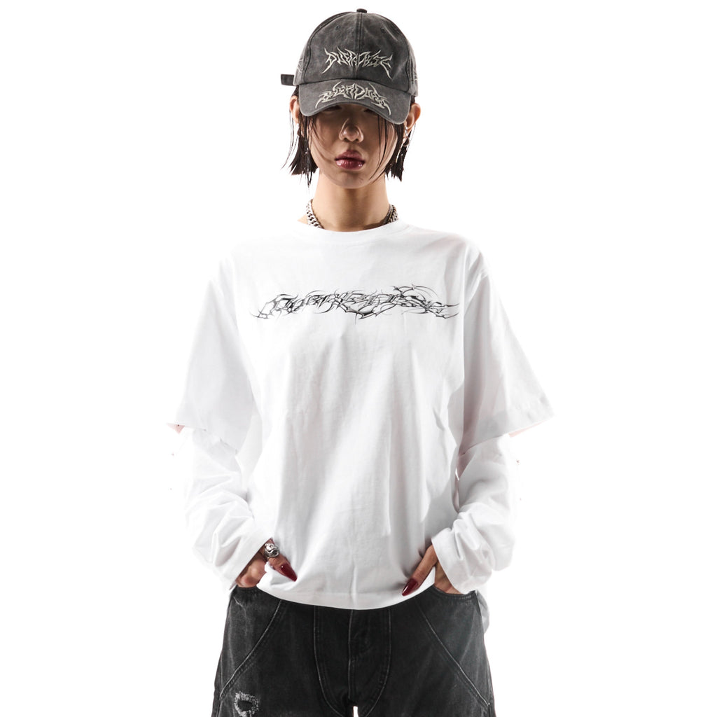 "TRIBAMETAL" LOGO TRNSFRMR L/S - ONYX