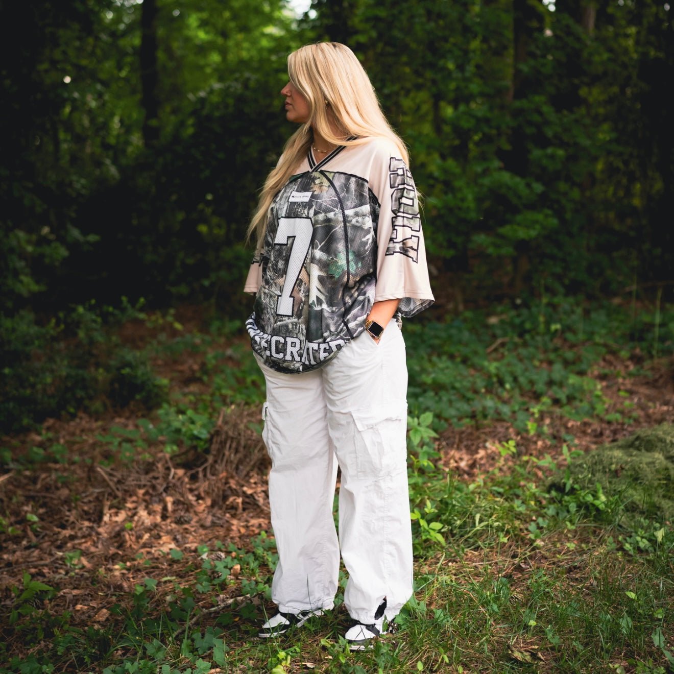 CONSECRATED Jersey - Cream/Woodland Camo (Oversized Fit)